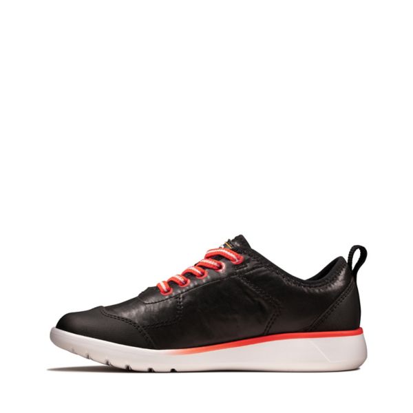 Clarks Girls Scape Sonar Kid Casual Shoes Black | CA-9784650